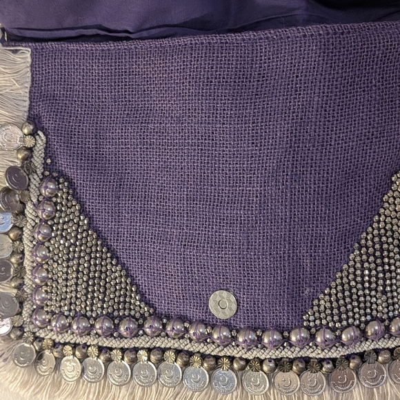 Revolve SHASHI Purple Embellished Boho Purse - Picture 5 of 11
